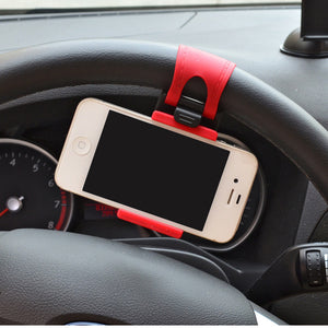 Steering Wheel Phone Holder Telescopic Clamp