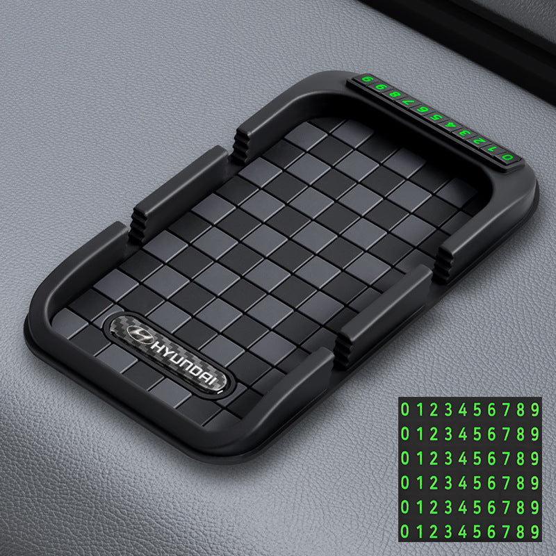 Car Phone Holder Parking Number Plate Anti-Slip Pad Three In One