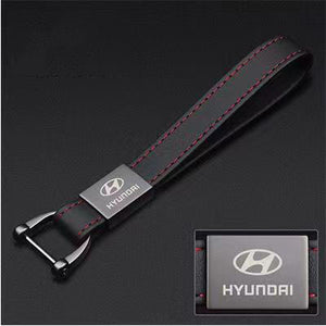 Top leather car keychain