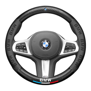 Carbon Fiber Pattern 3D Embossed Leather Steering Wheel Cover