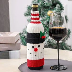 Christmas decorations old man wine bottle set