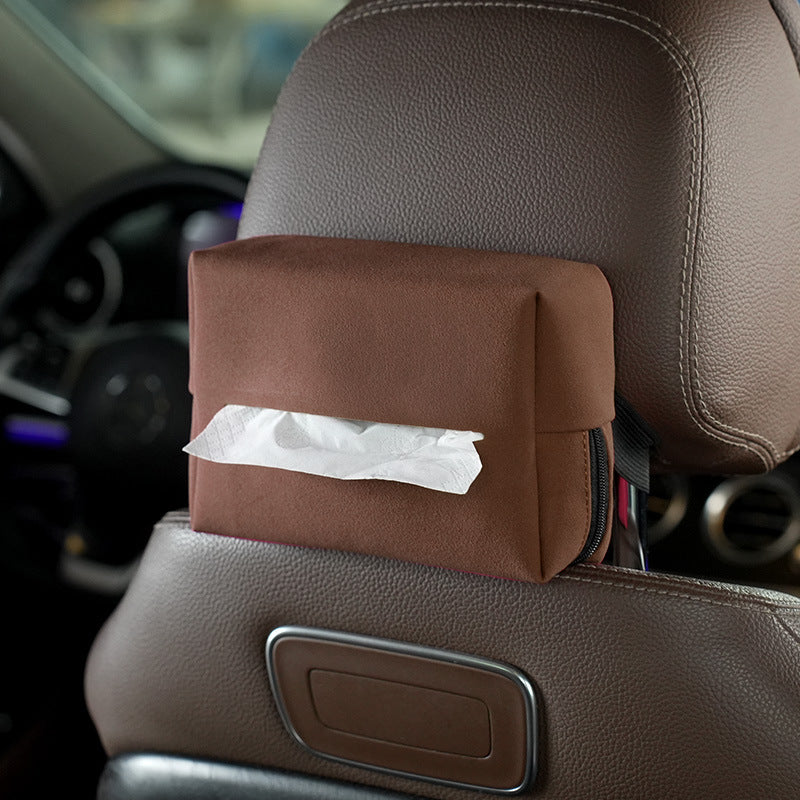 Car Tissue Box Armrest Box Chair Back Hanging High-Quality Tissue Bag