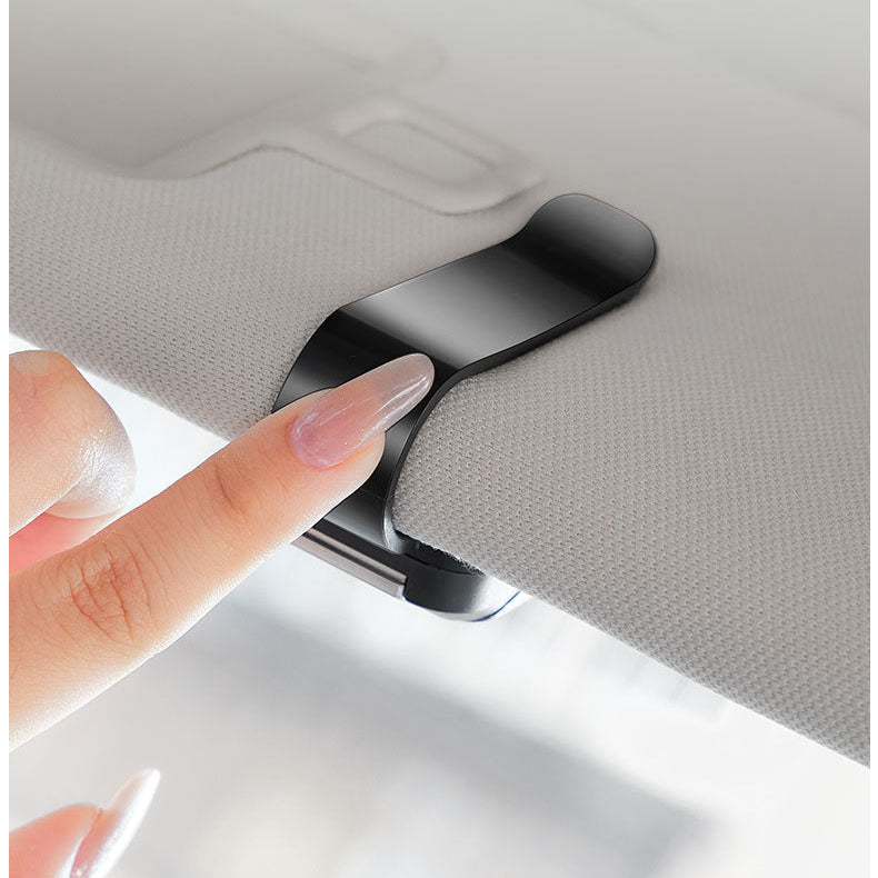 Alloy Snap Mirror Car Glasses Storage Clip