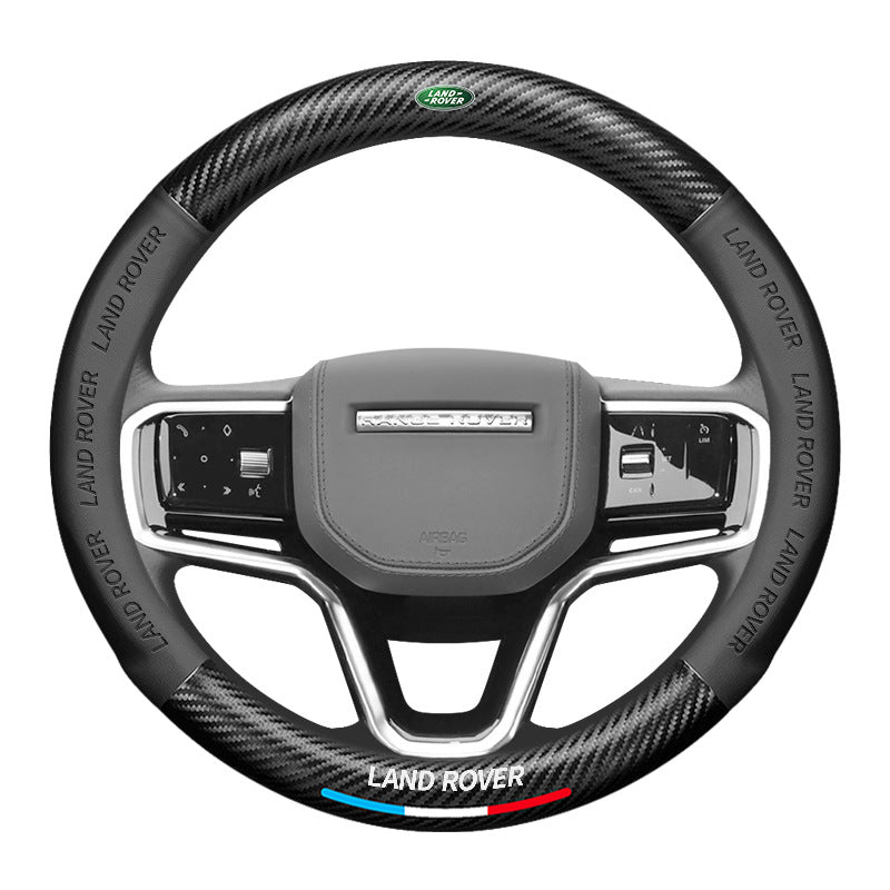 Carbon Fiber Pattern 3D Embossed Leather Steering Wheel Cover