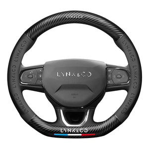 Carbon Fiber Pattern 3D Embossed Leather Steering Wheel Cover