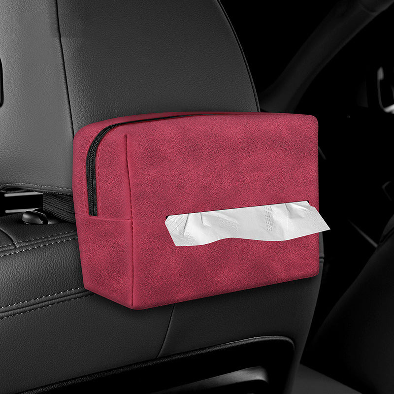 Car Tissue Box Armrest Box Chair Back Hanging High-Quality Tissue Bag