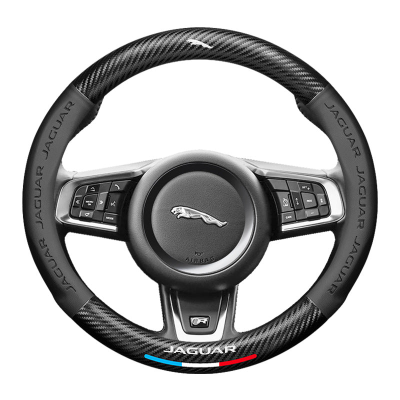 Carbon Fiber Pattern 3D Embossed Leather Steering Wheel Cover