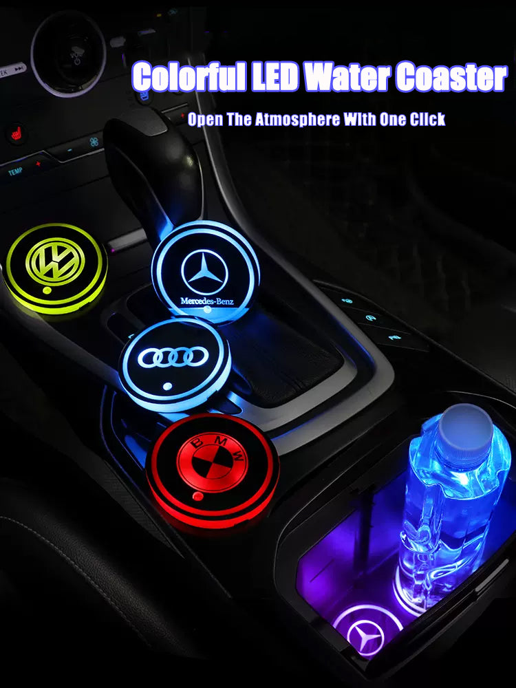Car LED Ambient Light-Emitting Water Coaster