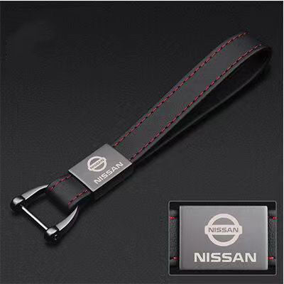 Top leather car keychain