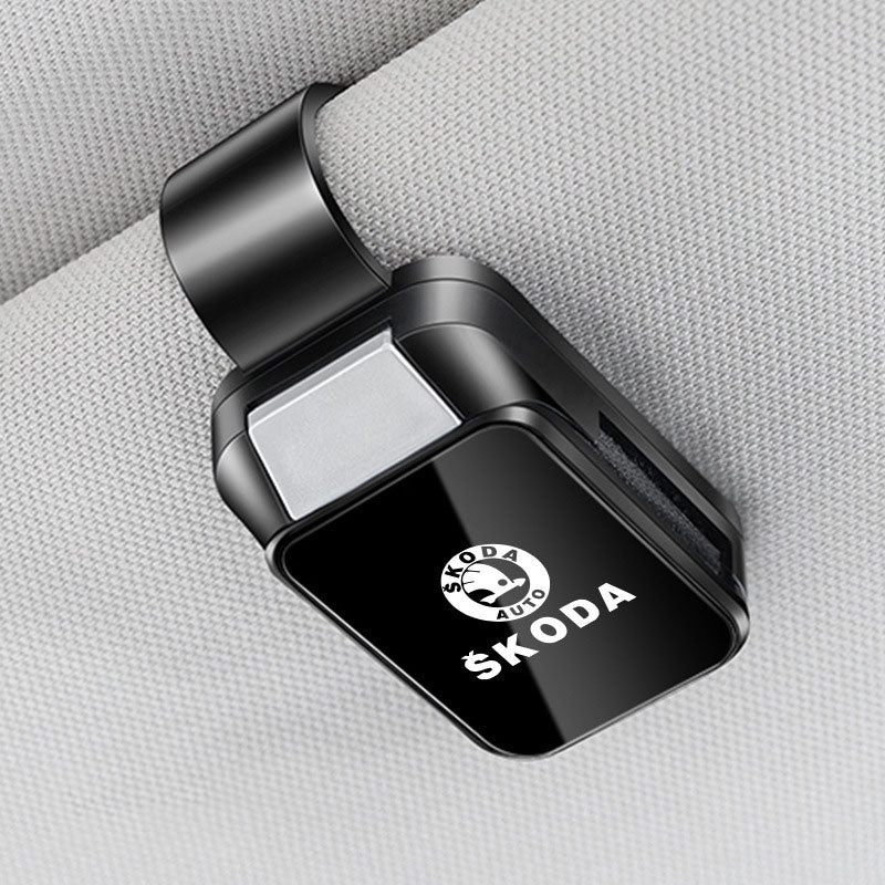 Alloy Snap Mirror Car Glasses Storage Clip