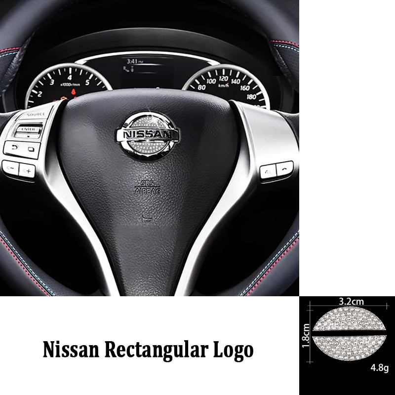 Steering Wheel Car Logo Diamond Decoration Sticker