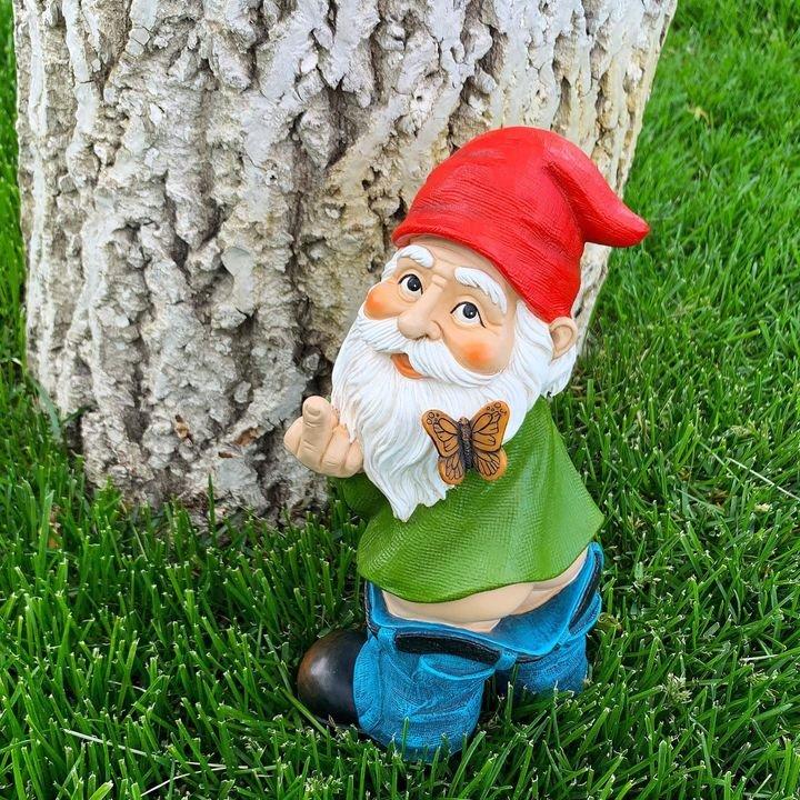 PANTS DOWN OT HO GARDEN GNOME