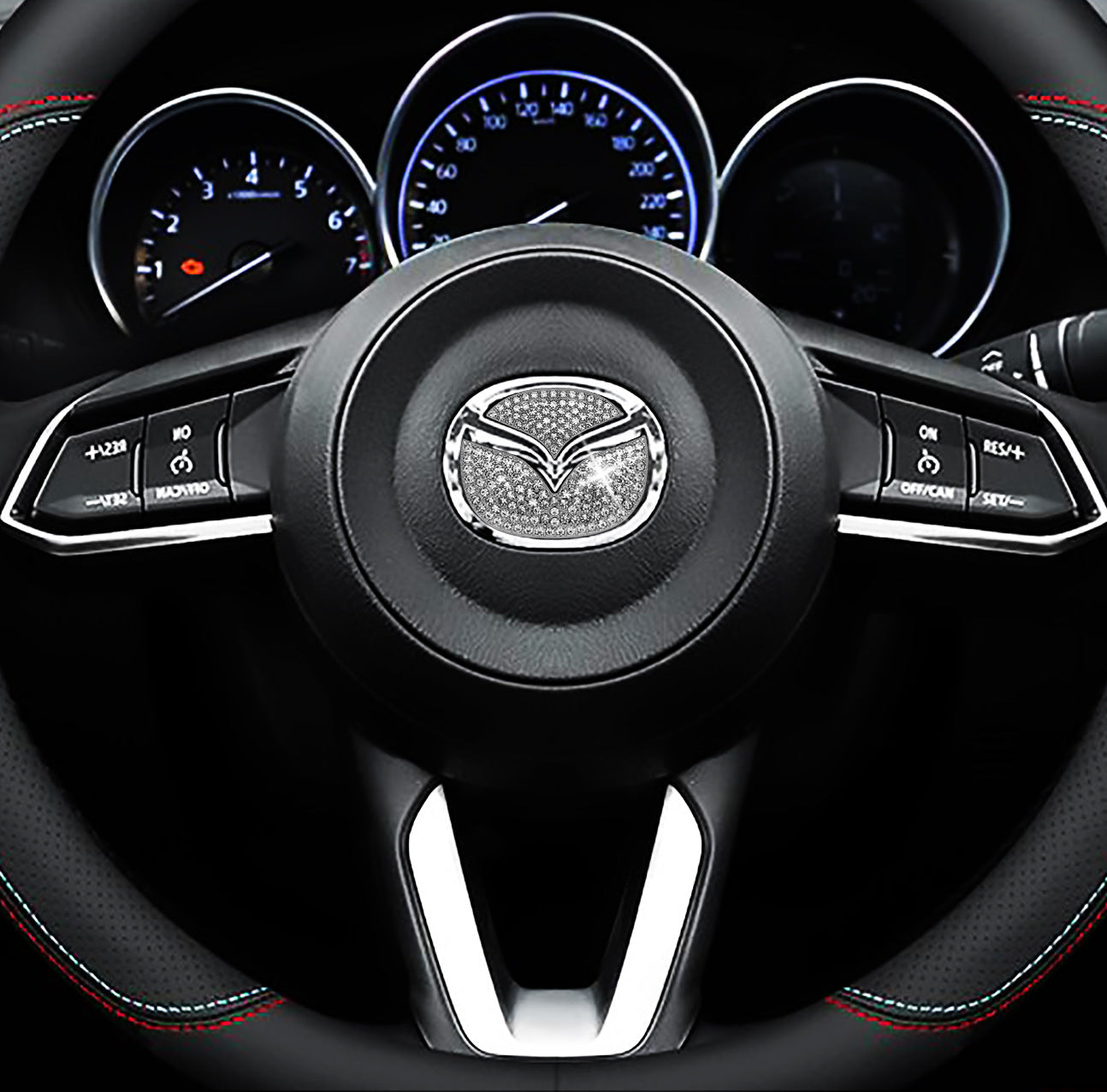 Steering Wheel Car Logo Diamond Decoration Sticker