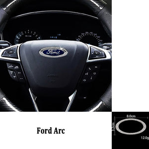 Steering Wheel Car Logo Diamond Decoration Sticker