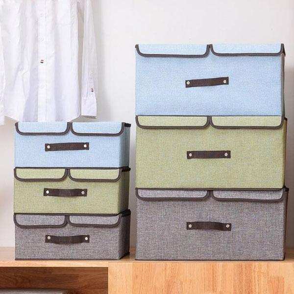 Cloth Art Folding Storage Box With Cover