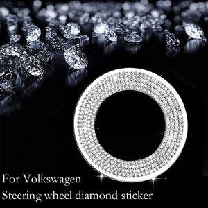 Steering Wheel Car Logo Diamond Decoration Sticker