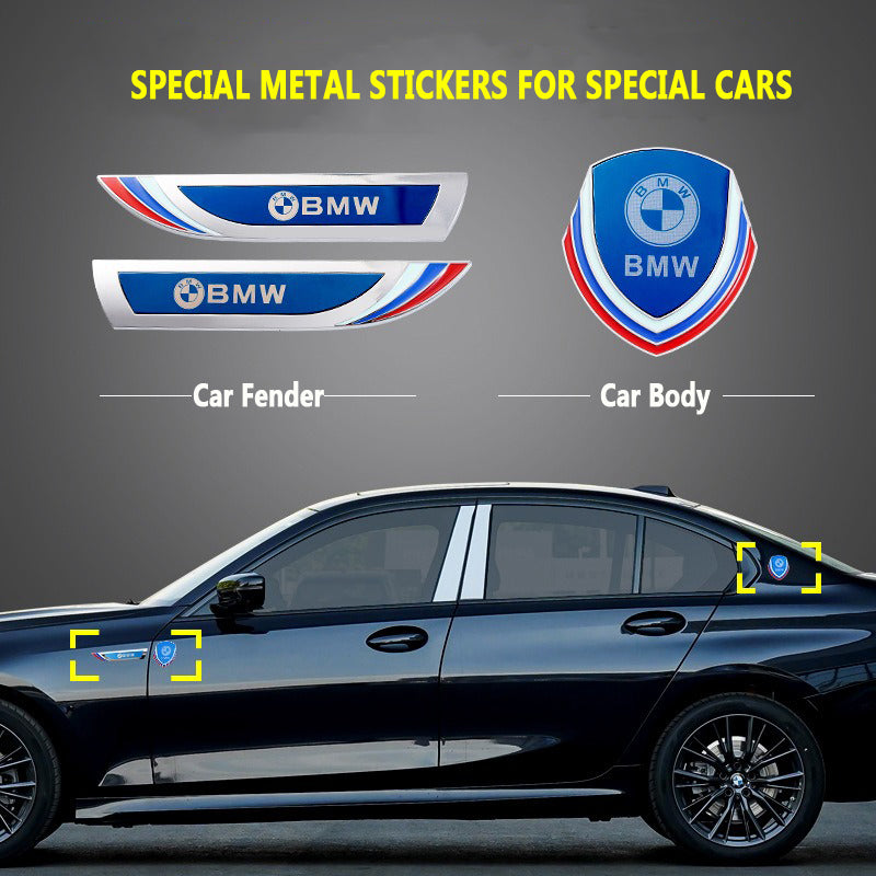 Three-dimensional Mirror Metal Fender Car Sticker✨2-pcs✨