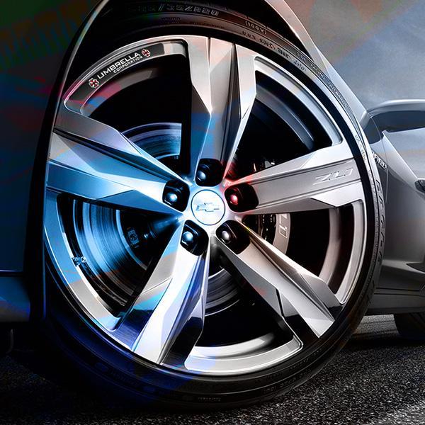 3D Personality Wheel Metal Car Sticker ( 4PCS )