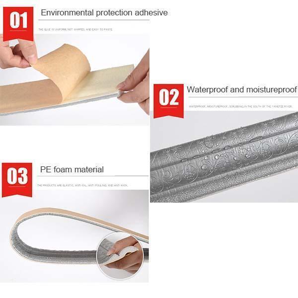 Self-adhesive Three-dimensional Wall Edging Strip (7.55 feet)