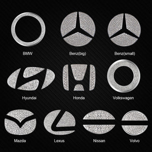 Steering Wheel Car Logo Diamond Decoration Sticker