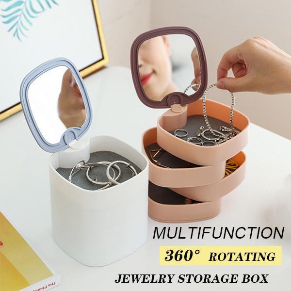 Rotating Jewelry Box With Mirror