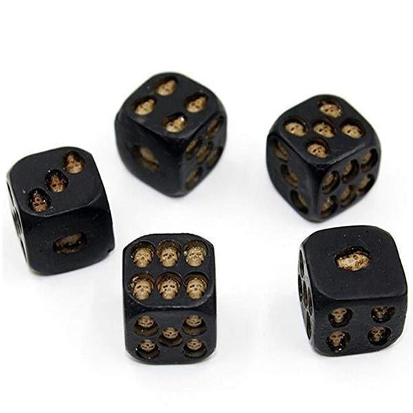 Handmade Black Skull Dice