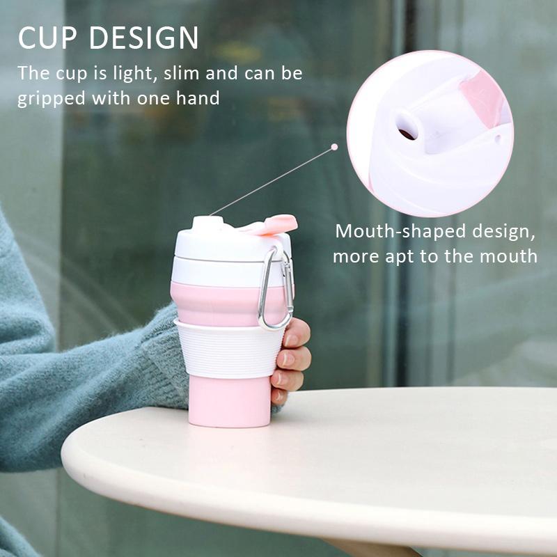 Creative outdoor silicone folding cup