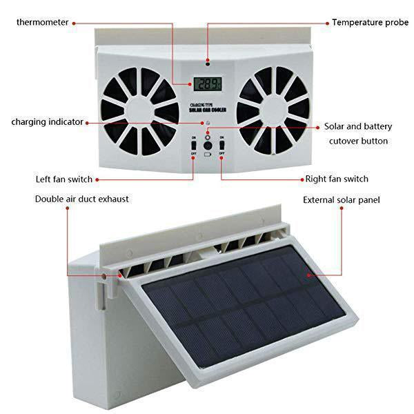 Solar Car Exhaust Heat Exhaust Fan