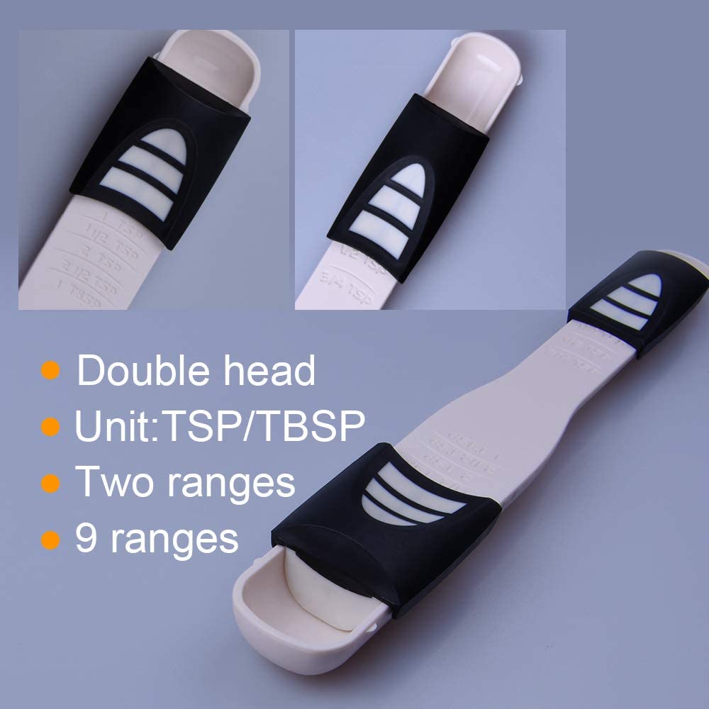 Double-scale adjustable measuring spoons