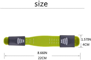 Double-scale adjustable measuring spoons