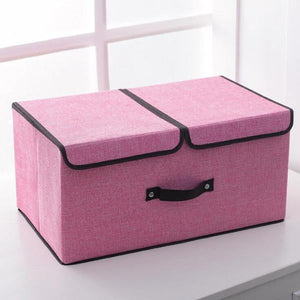 Cloth Art Folding Storage Box With Cover