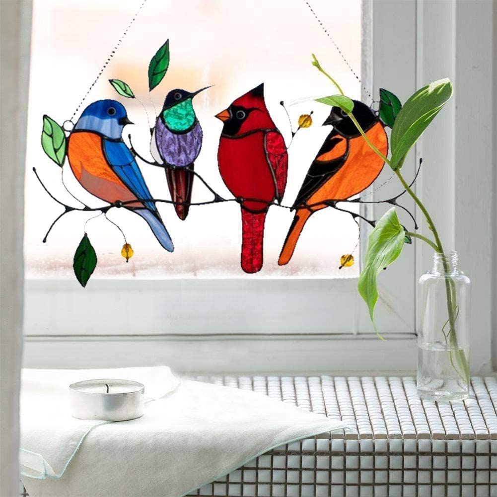 🎉50% Off🎉Birds Stained Glass Window Hangings - Mothers Day Gift