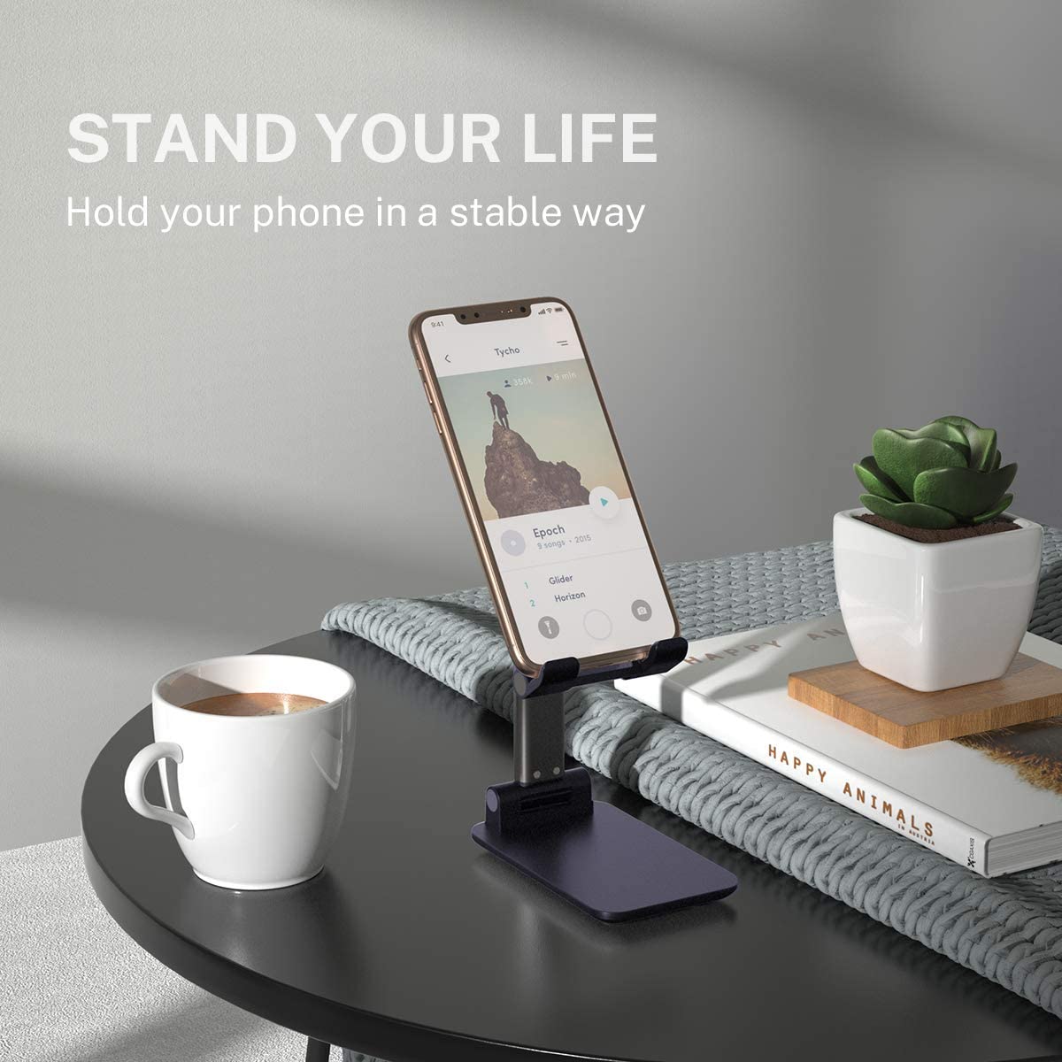 Lazy phone folding stand