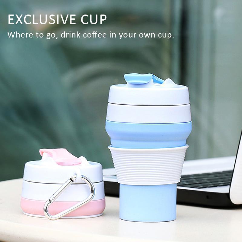 Creative outdoor silicone folding cup