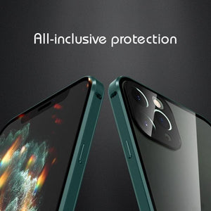2021 iPhone Double-Sided Protection Anti-Peep Tempered Glass Phone Case