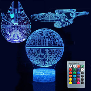 TEBOCR 3D Star Wars Creative LED Night Light