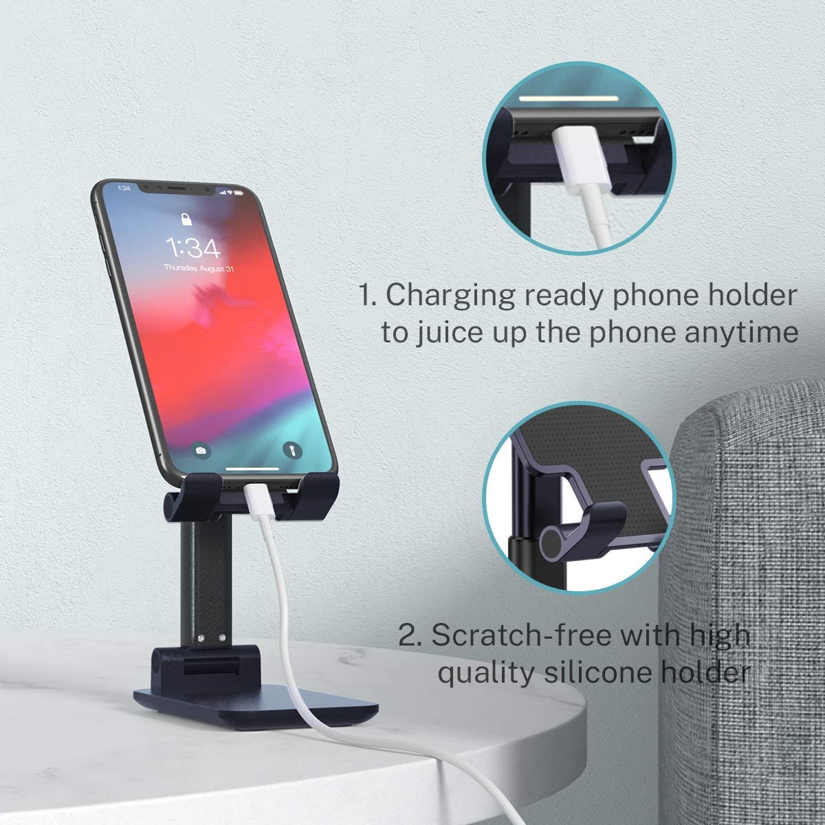 Lazy phone folding stand