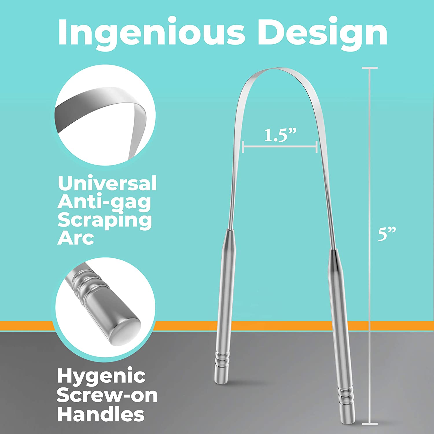 Stainless Steel Medical Grade Tongue Cleaner