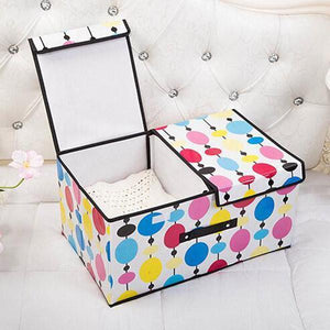 Cloth Art Folding Storage Box With Cover