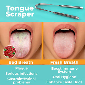 Stainless Steel Medical Grade Tongue Cleaner