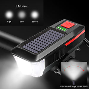 Solar Bicycle LED Horn Light