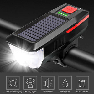 Solar Bicycle LED Horn Light