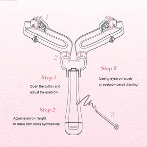 ADJUSTABLE EYEBROW SHAPES STENCIL