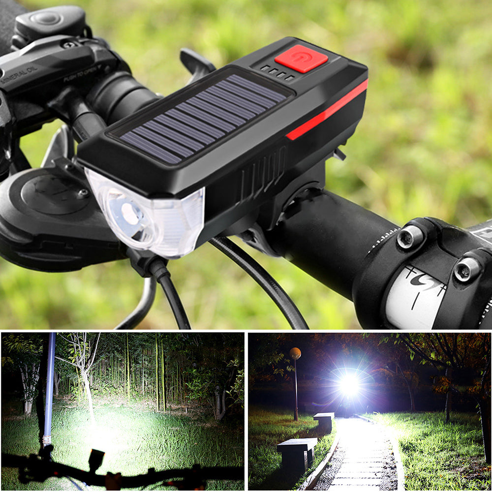 Solar Bicycle LED Horn Light