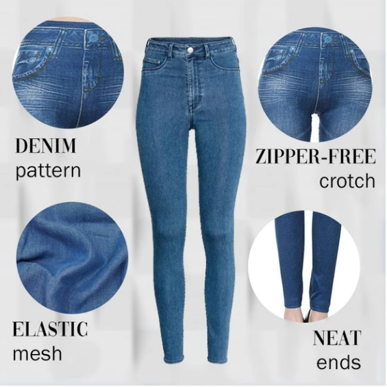 Margot Perfect Fit Skinny Stretch Pull-On Push-Up Plus-Size Denim Jeans Leggings