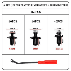 Car Body Plastic Rivets Fastening Kit