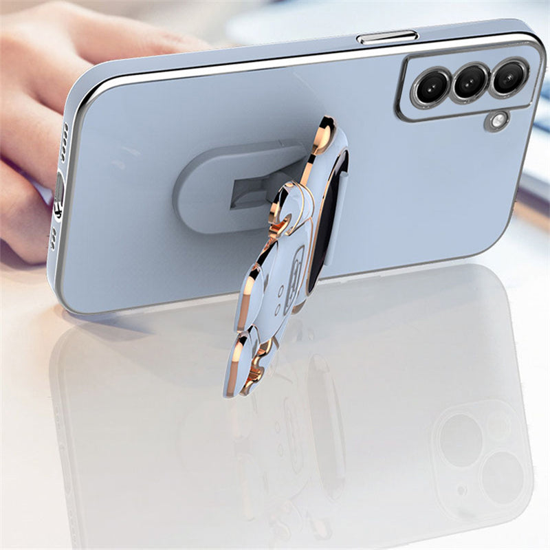 6D Plating Astronaut Hidden Stand Case Cover for Samsung