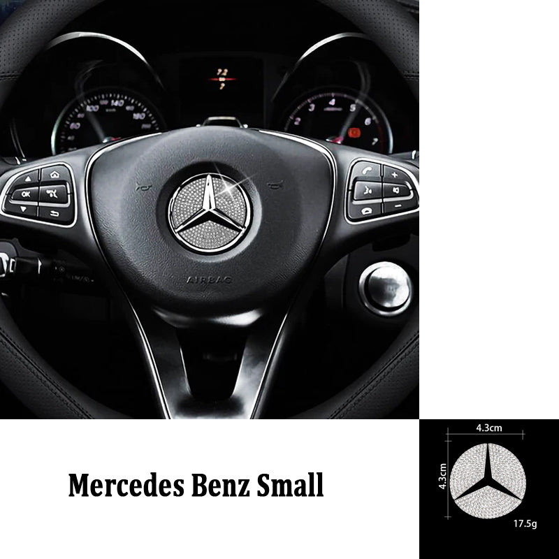 Steering Wheel Car Logo Diamond Decoration Sticker