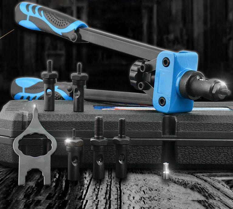 Double handle riveting tool